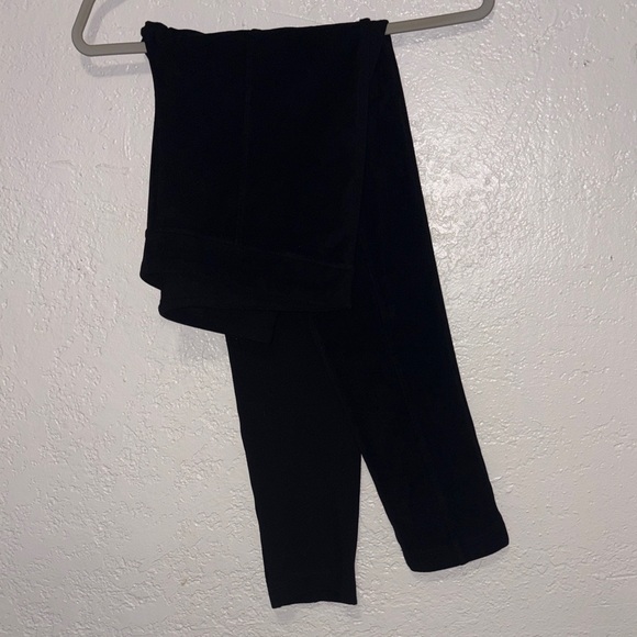 Calvin Klein Black Faux Suede Front Power Stretch Leggings Pants NWOT M - Picture 4 of 7